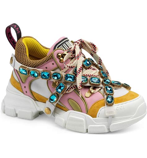 gucci jeweled strap sneakers|farfetch gucci sneakers for women.